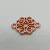Fém köztes elem - rose gold - 19 x 13 mm