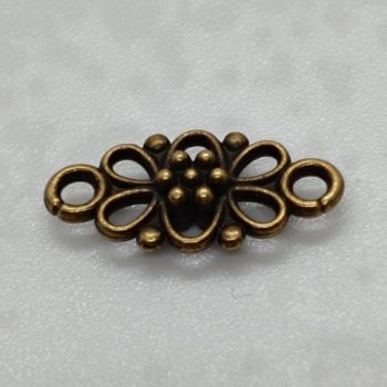 Fém köztes elem - bronz - 16 x 8 mm