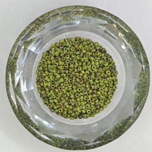 Miyuki kásagyöngy 11/0 - Opaque Picasso Chartreuse