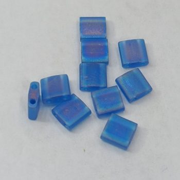 Miyuki tila gyöngy - Matted Transp Capri Blue AB 