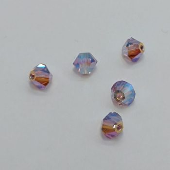 Preciosa Bicone gyöngy - Light Amethyst 2x AB - 4 mm