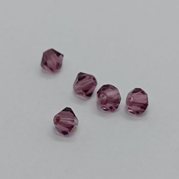 Preciosa Bicone gyöngy - Amethyst - 4 mm