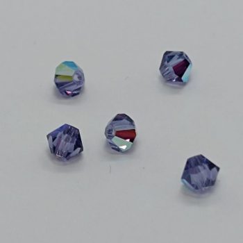 Preciosa Bicone gyöngy - Tanzanite AB - 4 mm