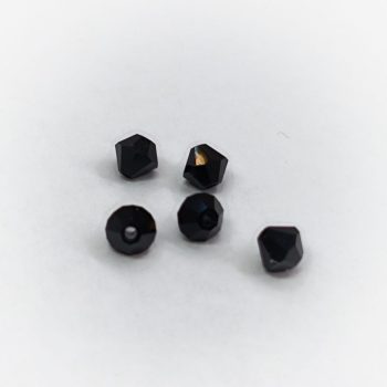 Preciosa Bicone gyöngy - Black - 4 mm