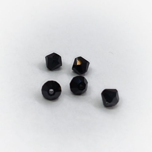 Preciosa Bicone gyöngy - Black - 4 mm