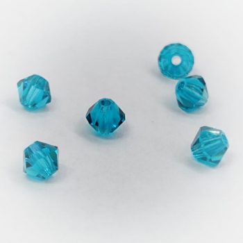 Preciosa Bicone gyöngy - Blue Zircon - 4 mm