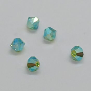 Preciosa Bicone gyöngy - Peridot 2x AB - 4 mm