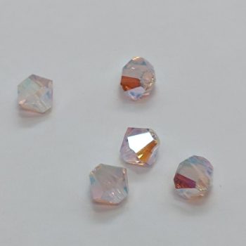 Preciosa Bicone gyöngy - Light Rose 2x AB - 4 mm
