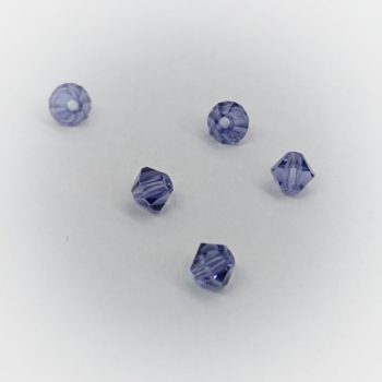 Preciosa Bicone gyöngy - Tanzanite - 4 mm