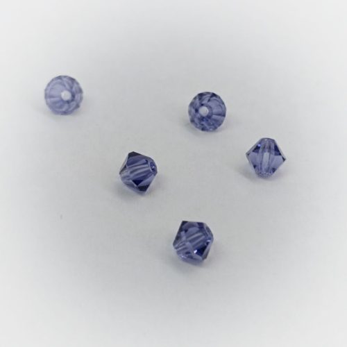 Preciosa Bicone gyöngy - Tanzanite - 4 mm