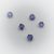 Preciosa Bicone gyöngy - Tanzanite - 4 mm