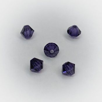 Preciosa Bicone gyöngy - Deep Tanzanite - 4 mm