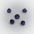 Preciosa Bicone gyöngy - Deep Tanzanite - 4 mm
