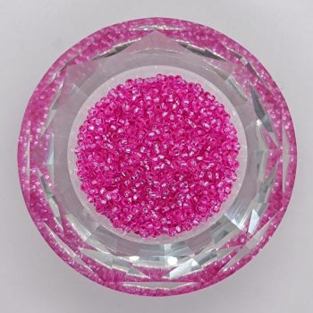   Preciosa kásagyöngy 10/0 - Silver Lined Pinkd Dyed Crystal 