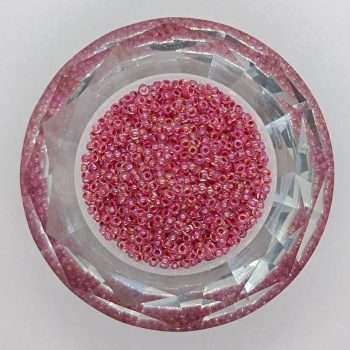   Preciosa kásagyöngy 10/0 - Colour Lined Red Crystal - Rainbow