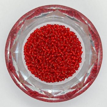 Preciosa kásagyöngy 10/0 - Silver Lined Transparent Red