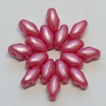 Superduo Cseh Préselt Gyöngy - Pink - Pearl Shine