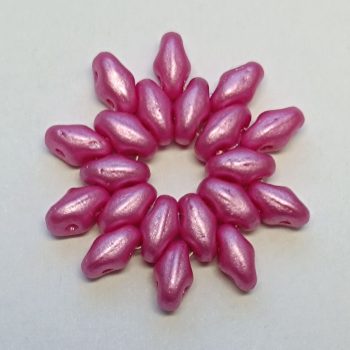 Superduo Cseh Préselt Gyöngy - Lt. Fuchsia - Pearl Shine
