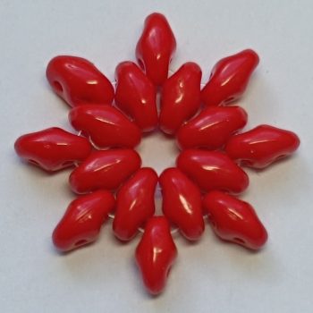 Superduo Cseh Préselt Gyöngy - Opaque Red