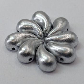 ZoliduoDuo - Bal - 5 x 8 mm - Aluminium Silver - 2 lyukú