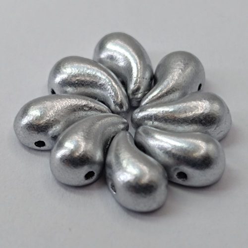 ZoliduoDuo - Bal - 5 x 8 mm - Aluminium Silver - 2 lyukú