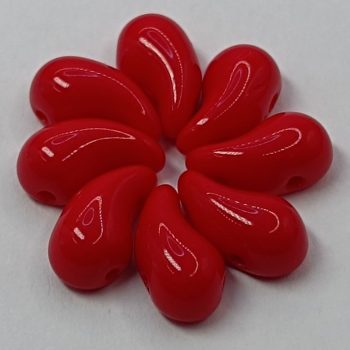 ZoliduoDuo - Bal - 5 x 8 mm - Opaque Red - 2 lyukú