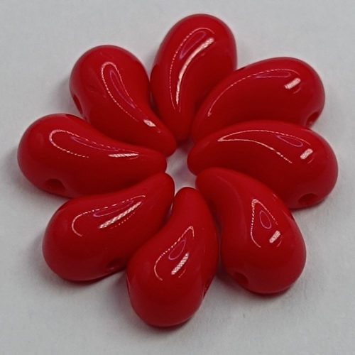 ZoliduoDuo - Jobb - 5 x 8 mm - Opaque Red - 2 lyukú